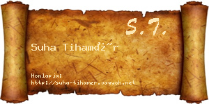 Suha Tihamér névjegykártya